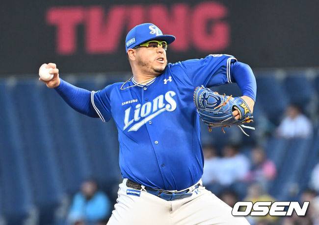 [OSEN=이석우 기자] 삼성 아리엘 후라도. 2025.08.19 / foto0307@osen.co.kr