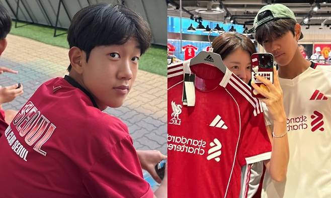 정조국·김성은 부부의 장남 태하(왼쪽), 김성은과 태하. 김성은 인스타그램 캡처