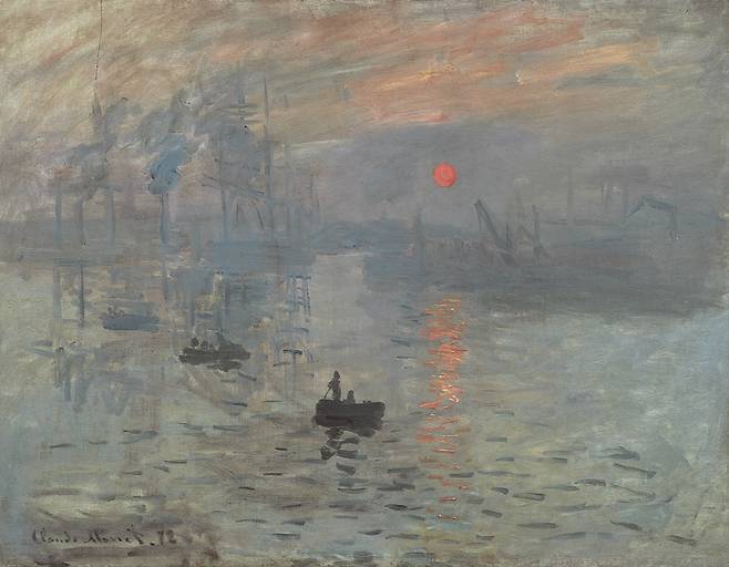 클로드 모네, 인상, 일출, 1872년, 48×63㎝, 마르모탕 모네 미술관, 파리 [그림 | 위키피디아]