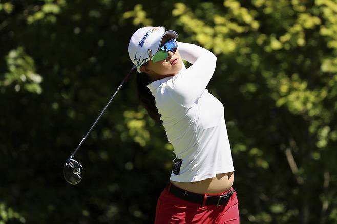 김세영이 1일 열린 미국여자프로골프(LPGA)투어 FM 챔피언십에서 티샷을 하고 있다. 김세영은 이번 대회를 3위로 마쳤다. 노턴=AP 뉴시스