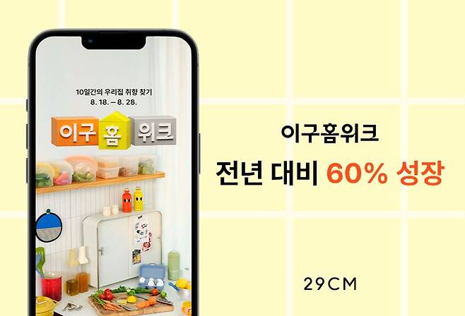 29CM 홈 성과 홍보 이미지. 29CM 제공
