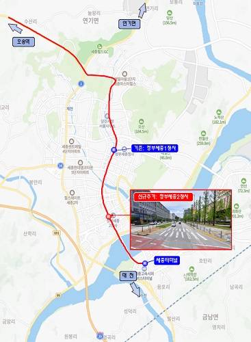 고속버스 위치도 [사진=세종시]