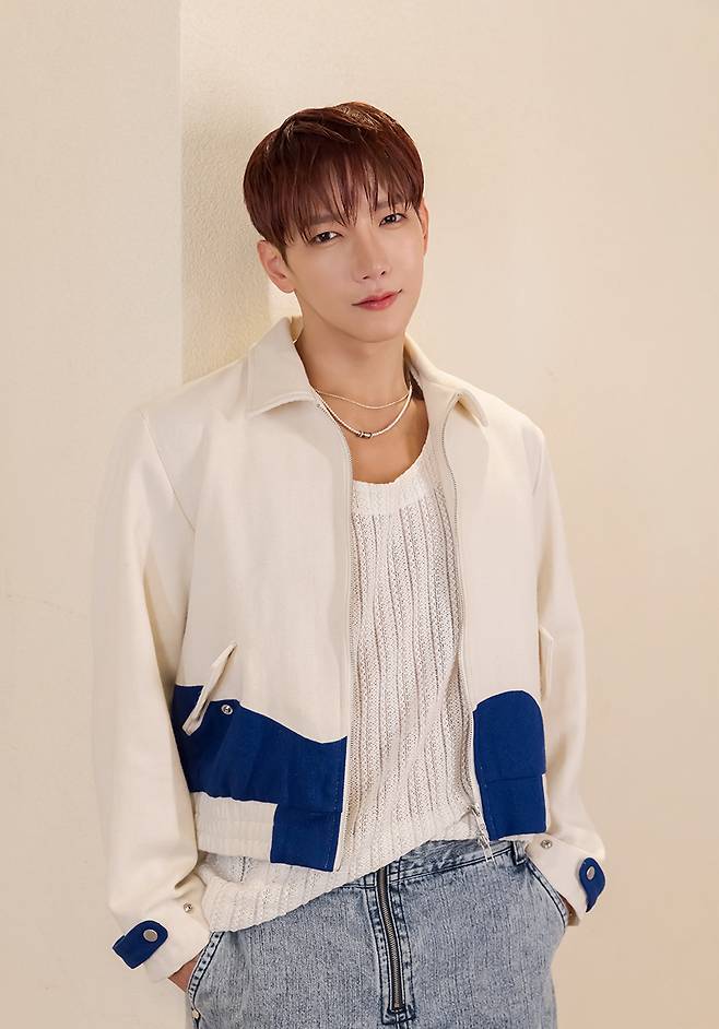 Jun. K, singer-songwriter and member of 2PM, poses before round interview with the press in Seoul, Wednesday. (JYP Entertainment)