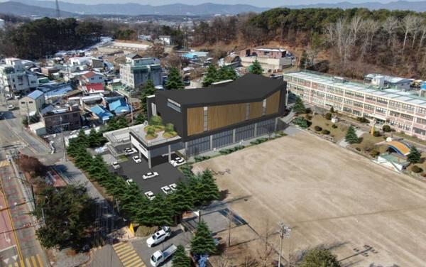 2023년 학교복합시설 공모에 선정돼 국비를 확보한 용인 백암초 복합문화센터 예상 조감도. 용인특례시 제공