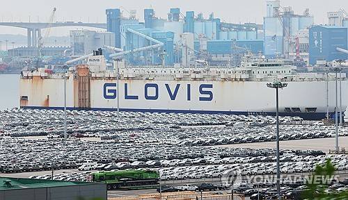 수출 대기 중인 자동차 연합뉴스 자료사진