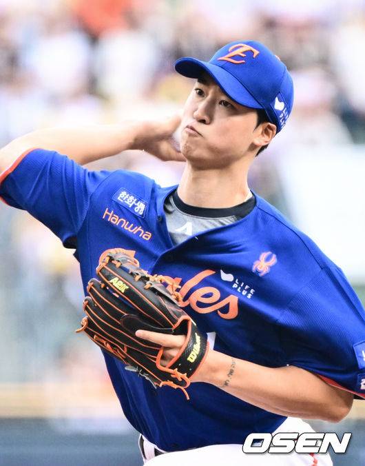 [OSEN=조은정 기자] 한화 엄상백. 2025.08.09 /cej@osen.co.kr