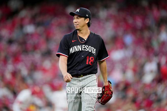 ▲ 미네소타 소속 당시의 마에다 겐타. 마에다는 2020년 아메리칸리그 사이영상 투표 2위를 기록하는 등 전성기를 달렸다