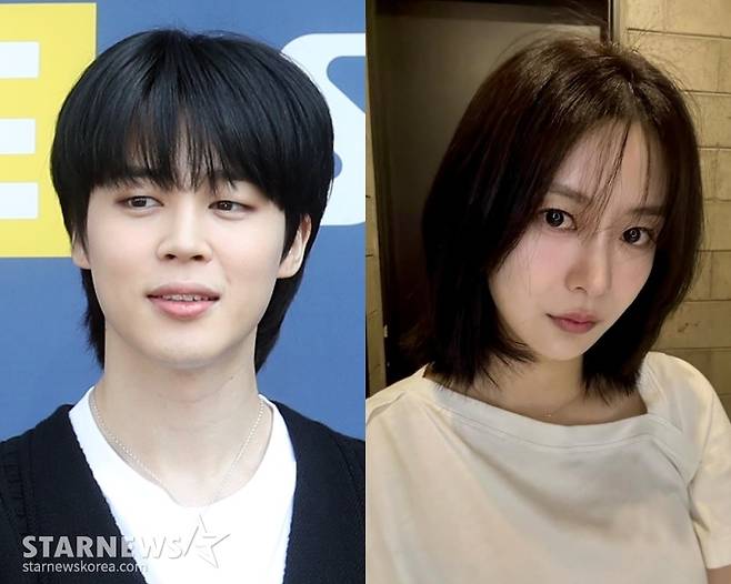 방탄소년단 지민, 송다은 /사진=스타뉴스, 송다은 SNS