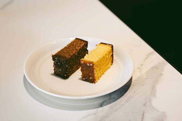 나가사키의 명물 나가사키 카스텔라가 조식 뷔페에서 제공된다