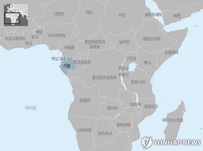 아프리카 가봉 지도 [제작 양진규]