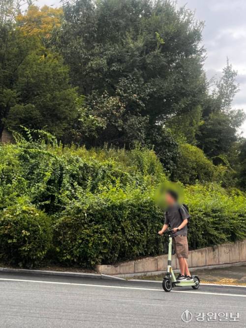 ◇개강을 맞이한 대학가 곳곳이 곡예운전을 펼치는 전동킥보드 행렬로 몸살을 앓고 있다. 사진=고은 기자