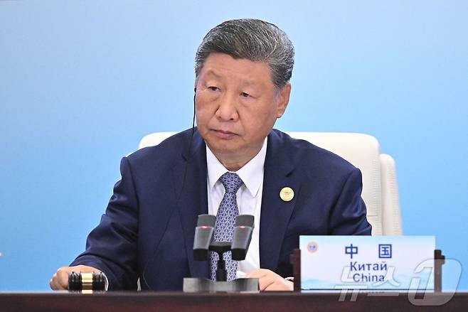 1일 시진핑 중국 국가주석이 톈진에서 열린 상하이협력기구(SCO) 정상회의에 참석한 모습. 사진은 러시아 국영 통신 스푸트니크 제공. 2025.09.01 ⓒ AFP=뉴스1 ⓒ News1 김지완 기자
