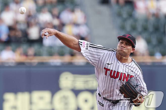 LG 트윈스 외국인 투수 요니 치리노스. 2025.8.21/뉴스1 ⓒ News1 김성진 기자