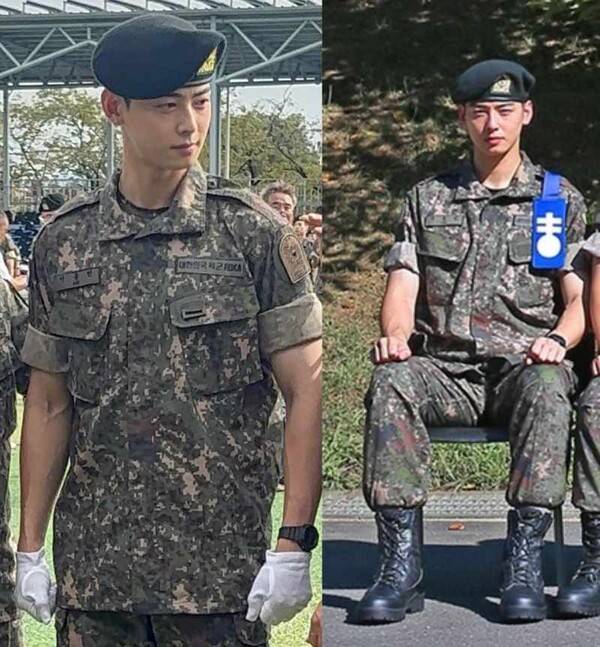 가수 겸 배우 차은우 ⓒ온라인 커뮤니티, 육군훈련소 홈페이지&nbsp;