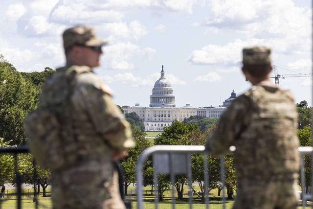 워싱턴DC에 배치된 주방위군. 주방위군이 배치된 후 범죄율이 50%가량 감소했다는 보도가 나왔다. EPA 연햡뉴스