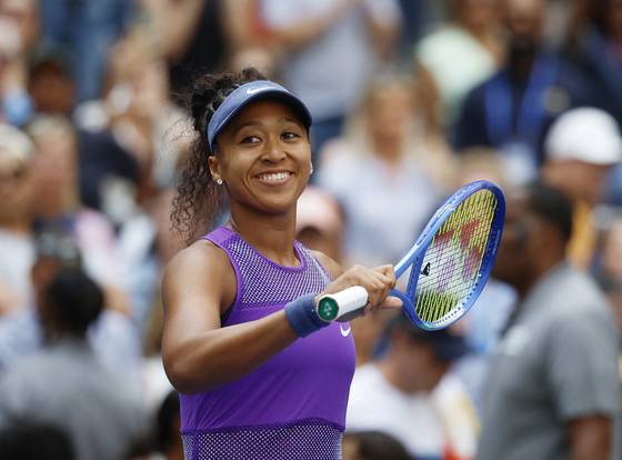 고프를 꺾고 US오픈 4강에 오른 오사카. 로이터=연합뉴스