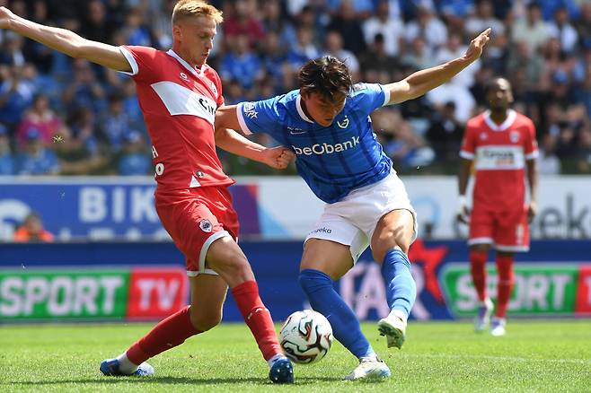 벨기에 헹크 오현규(오른쪽). [AFP=연합뉴스]