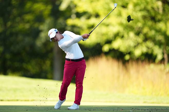 김세영이 지난 1일 열린 LPGA 투어 FM 챔피언십 최종 라운드 도중 16번 홀에서 티샷을 하고 있다. 게티이미지코리아