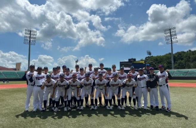 ▲ 5일부터 일본 오키나와에서 열릴 18세 이하 야구월드컵에 출전할 한국 대표팀.