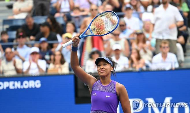 US오픈 8강 오른 오사카 [AFP=연합뉴스]
