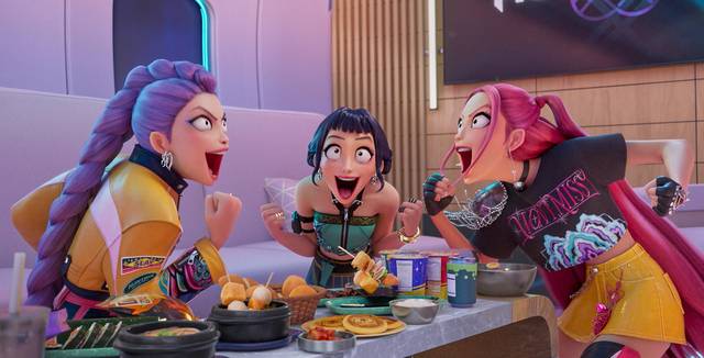 넷플릭스 ‘케이팝 데몬 헌터스’의 한 장면. AP=연합뉴스