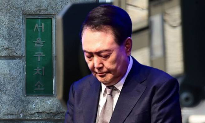 윤석열 전 대통령. 배경은 서울구치소. 연합뉴스, 대통령사진기자단