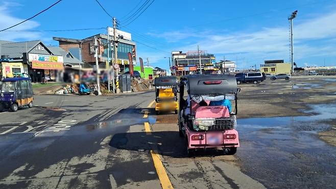 제주 우도에서 운행된 미등록 전동카트