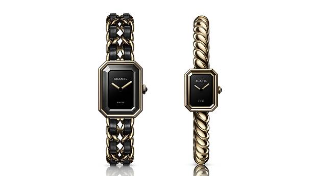 샤넬 프리미에르 오리지널 에디션(왼쪽)과 2025년 새로운 모델 프리미에르 갈롱 워치. 프리미에르는 샤넬의 첫 시계 컬렉션으로 1987년에 공개됐다. 사진 샤넬