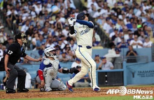오타니가 시즌 46호 홈런을 쏘아 올렸다. 사진(美 로스앤젤레스)=ⓒAFPBBNews = News1