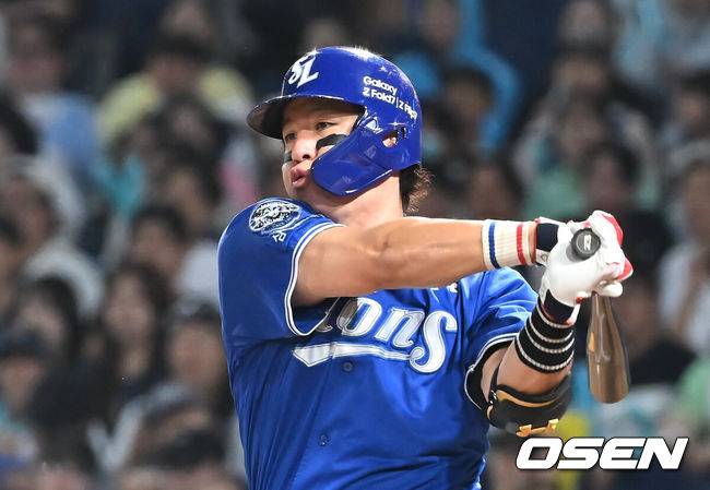 [OSEN=창원, 이석우 기자] 20250819 삼성 라이온즈 강민호 063 2025.08.19 / foto0307@osen.co.kr