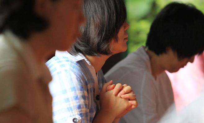 수능 백일기도 [연합뉴스 자료사진]