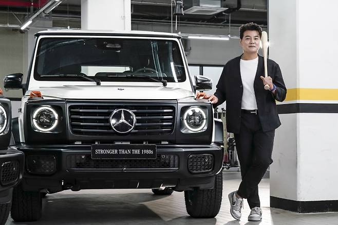 전 메이저리거 추신수 선수가 G클래스 스트롱거 댄 더 1980에 참석해, "모든 면에서 완벽한 차"라고 극찬을 했다. 사진=메르세데스 벤츠 코리아