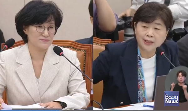 원민경 여성가족부 장관 후보자가 3일 국회 여성가족위원회가 개최한 인사청문회에서&nbsp;더불어민주당 서영교 의원의 질의에 대답하고 있다. ⓒ인터넷의사중계시스템