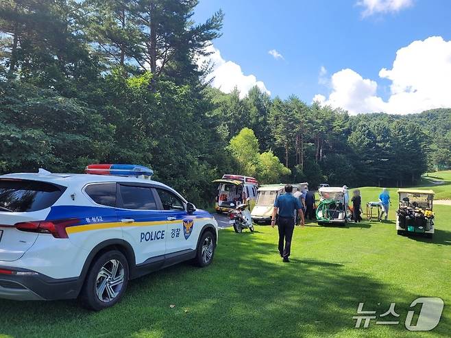 강원 평창의 한 골프장 사고 현장.(A 씨의 가족 측 제공, 재판매 및 DB금지)