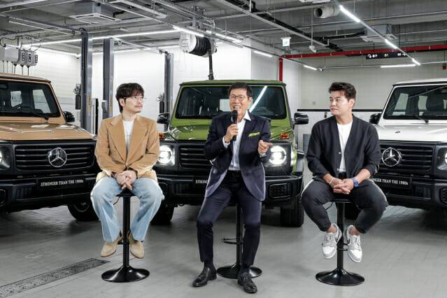 메르세데스-벤츠 코리아, 신차 출시 기념 차범근, 추신수, 이동휘와 1980년대 G-클래스를 오마주한 차량과의 만남
