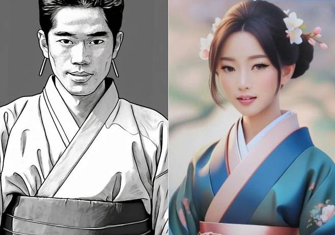 어도비 포토샵 생성형 이미지에 'Hanbok'을 검색했더니 나온 결과. /사진=서경덕 교수 제공