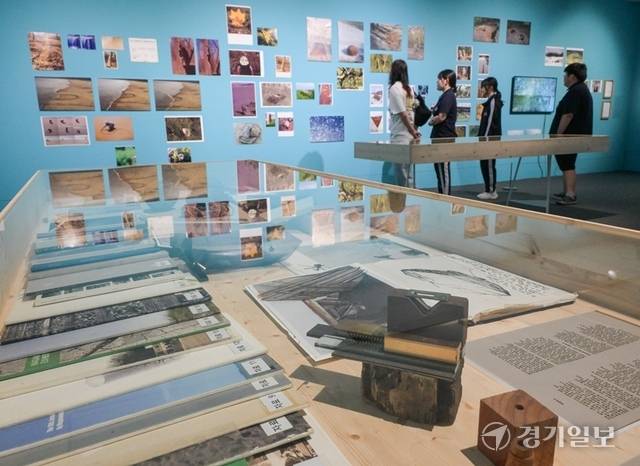 임동식·김해심 ·김수진 등 다양한 작가의 자료가 전시된 아카이브룸 전경. 윤원규기자