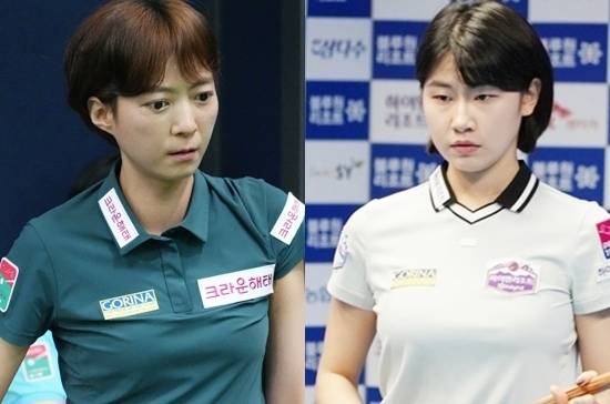 통산 5회우승 임정숙(왼쪽)과 4회 우승 이미래가 3일 LPBA4차전 32강전에서 각각 정예진 하윤정을 꺾고 올시즌 처음으로 16강에 진출했다. [사진=PBA, MK빌리어드뉴스 DB]