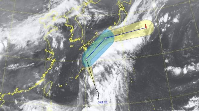 제15호 태풍 페이파 위성 영상. /사진=뉴시스(기상청 제공)