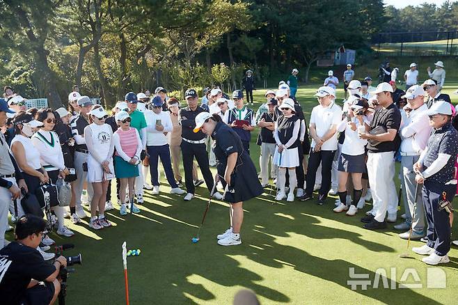 [서울=뉴시스]박인비, 13일 자선 골프대회 참가. (사진=더 시에나 그룹 제공)