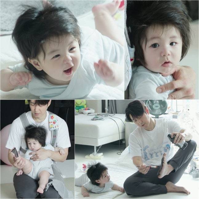 랜선이모들의 마음을 사로잡은 심형탁의 아들 하루. [사진=KBS2 '슈돌']