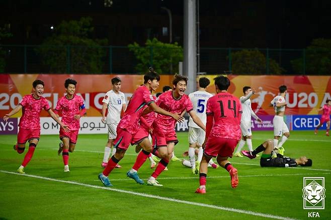 한국 U20 축구대표팀(대한축구협회 제공)
