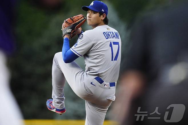투구하는 오타니 쇼헤이. ⓒ 로이터=뉴스1