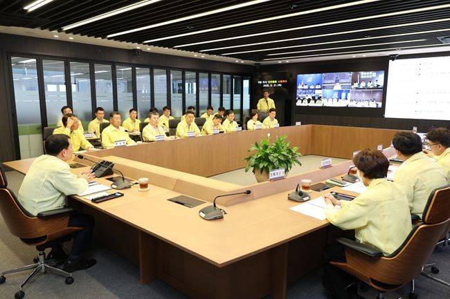 한국수자원공사가 전사 안전활동 소통회의를 하고 있다. ⓒ한국수자원공사