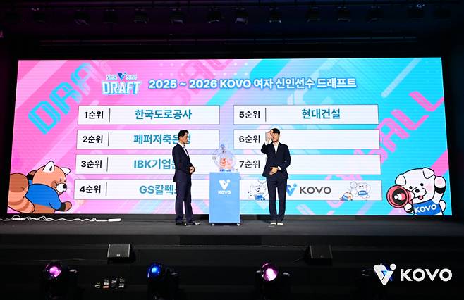 5일 강서구 메이필드 호텔에서 2025~2026 KOVO 여자 신인선수 드래프트 현장. KOVO 제공