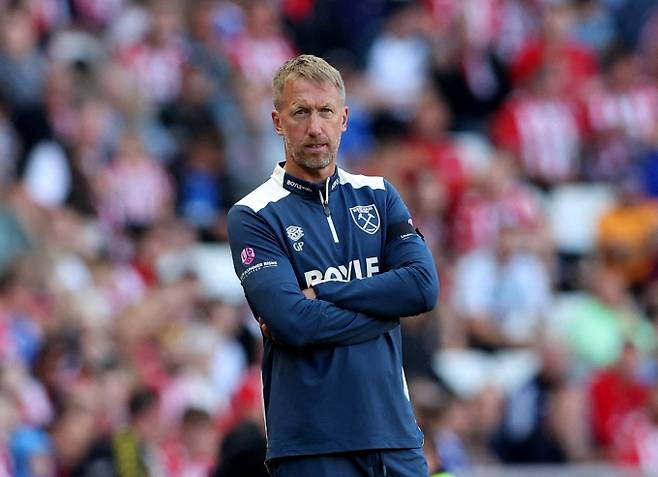 웨스트햄 유나이티드를 지휘 중인 그레이엄 포터 감독이 경질 위기에 놓였다. 사진은 포터 웨스트햄 감독의 모습. /사진=로이터