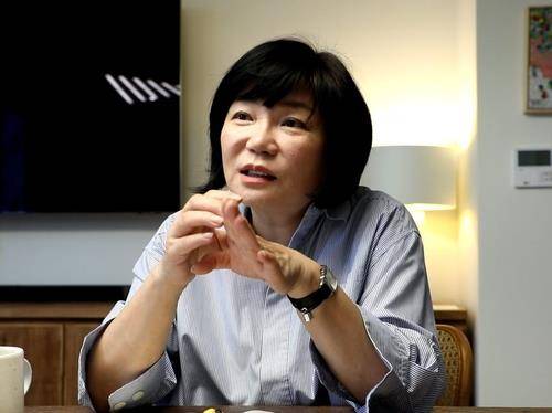 연합뉴스와 [삶] 인터뷰 중인 김미경 [연합뉴스 사진]