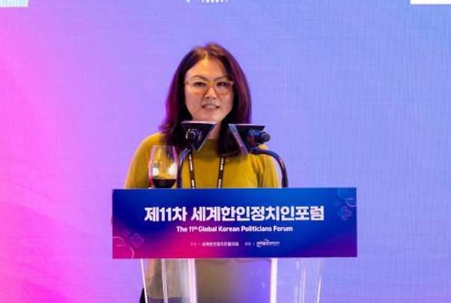 멜리사 리 세계한인정치인협의회 신임 회장 세계한인정치인포럼 마지막 날 회의에서 세계한인정치인협의회 신임 회장으로 멜리사 리 뉴질랜드 국회의원을 선출했다. [재외동포협력센터 제공. 재판매 및 DB 금지]