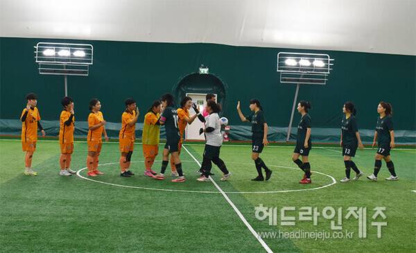 6일 오전 춘천송암스포츠타운에서 열린 제주SK와 김포FC의 K리그 퀸컵 I조 정규라운드 경기. ⓒ헤드라인제주