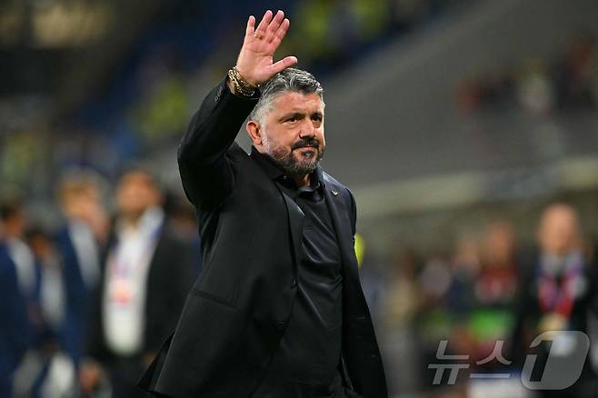 이탈리아 대표팀 사령탑 데뷔전에서 승리한 젠나로 가투소 감독.  ⓒ AFP=뉴스1